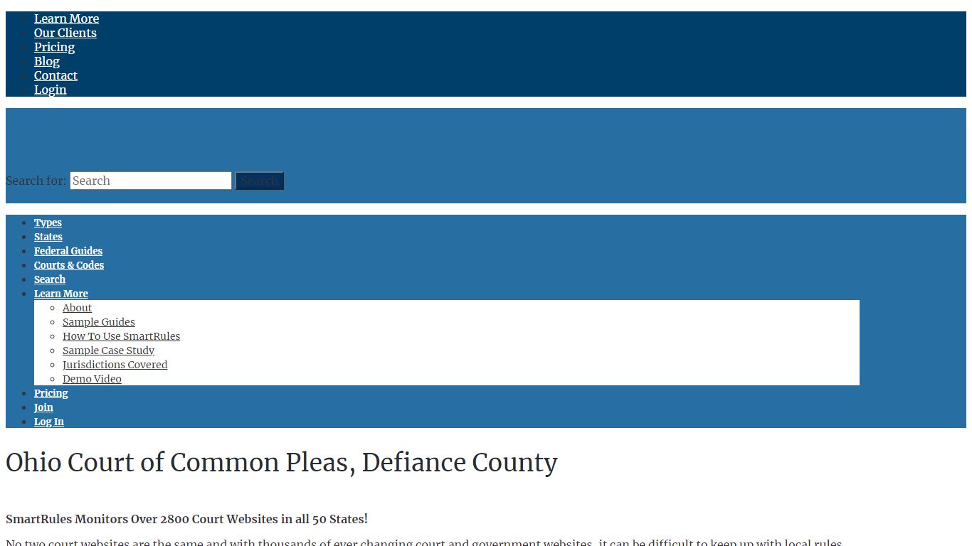 Ohio Court of Common Pleas, Defiance County - Codes ...